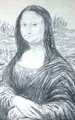 art-card. Mona Lisa, drawing, by Craig Robertson
